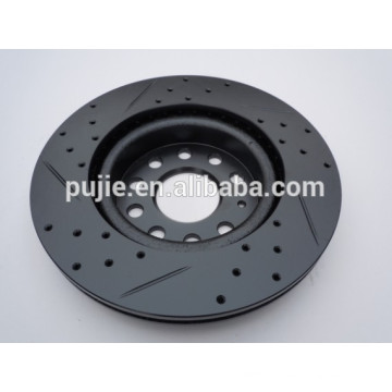 Slotted and cross drilled racing brake disc